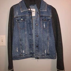 Hollister sweatshirt/jean jacket